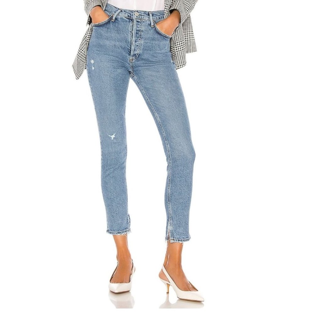 AGOLDE Nico High Rise Slim Jeans in Headlines Size 27